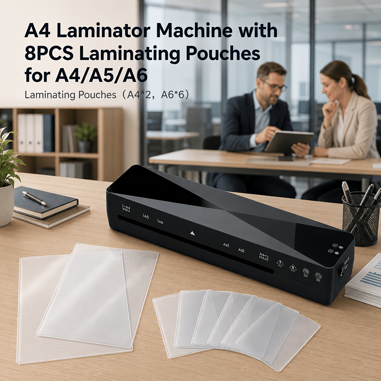 item picture   a4 laminator machine hot cold thermal laminator with abs anti jam 2min warm up bubble wrinkle free a4 laminator with laminating pouches kit   office use