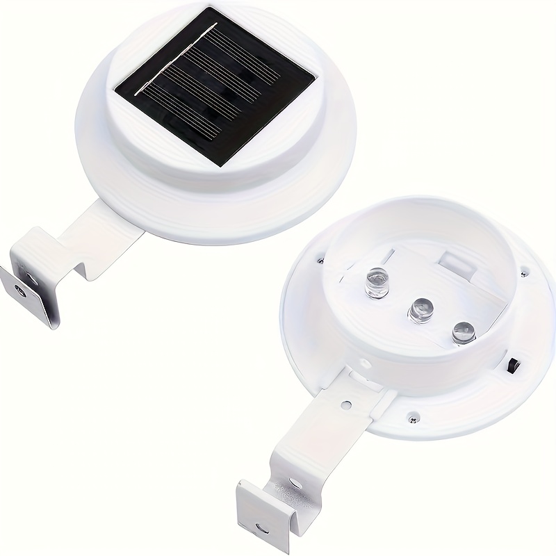 E-shop Neue weiße Solar-Wandleuchte, 3 LEDs, große Lampenperlen, IP44, Solar-Außenstrassenlampe, -Hofbeleuchtung, ländliche Außen-Hoflampe, Garage,