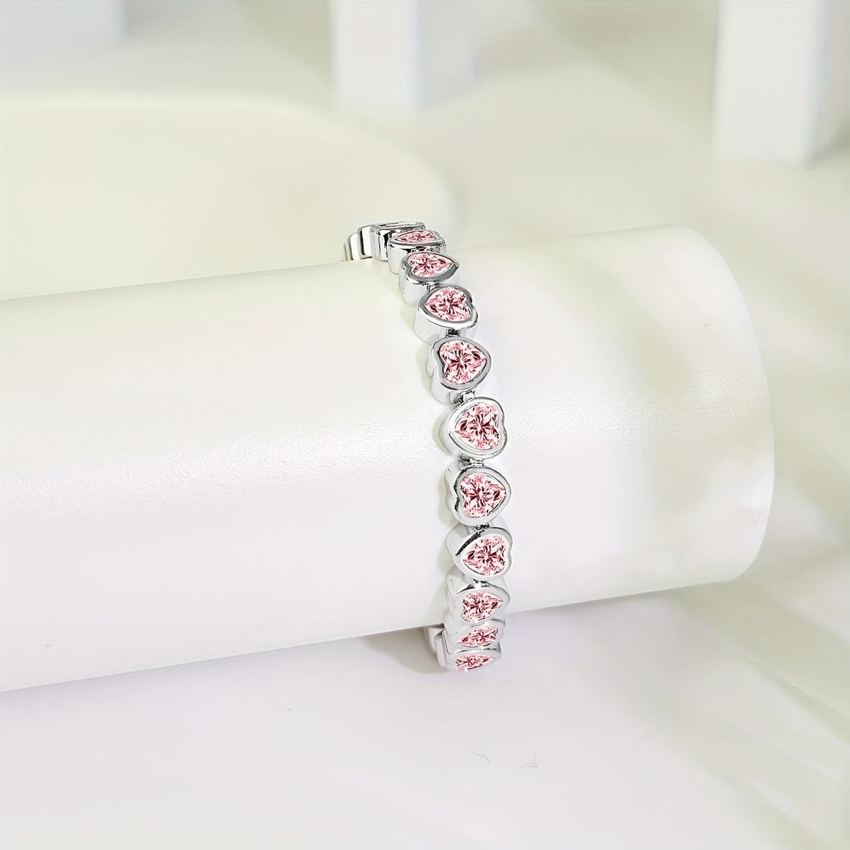Romantic Pink Heart Bracelet - Perfect Holiday Gift