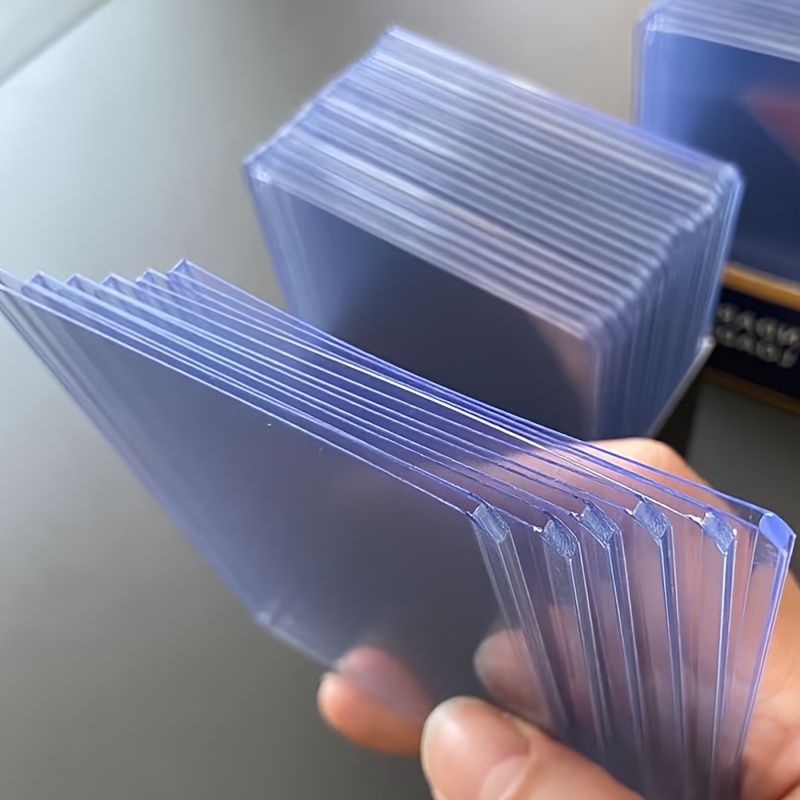 58x89mm 5pcs vertical compact hard card protectors transparent 3 inch postcard sleeves suitable for single sports cards like baseball football basketball ice hockey golf top opening double sided lamination