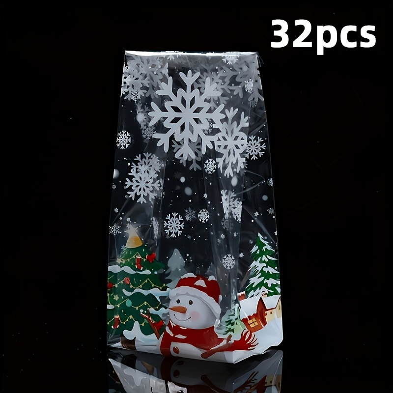 TEMU Sacchetti regalo natalizi a di da 32 pezzi �� Confezione in plastica , adatti per feste, Capodanno, del Ringraziamento, Natale �� Sacchetti regal