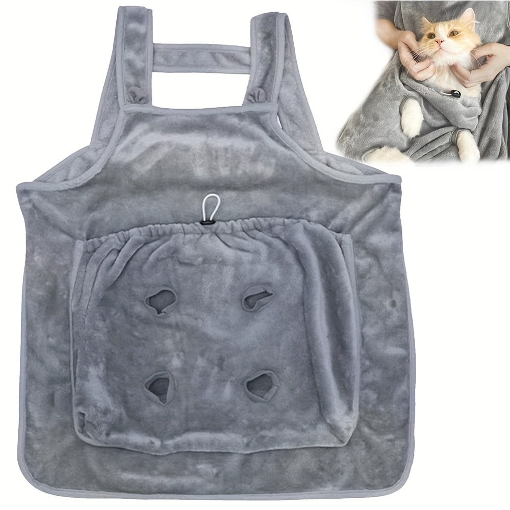 Nid pour chat, bavoir, vêtements anti-peluche avec trous, tablier pour chat, vêtements spéciaux pour chat