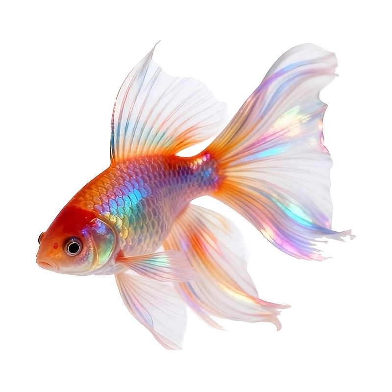 6-inch Rainbow Tail Goldfish High-grade Waterproof Vinyl Stickers, Car Stickers, Suitable For Cars, Laptops, Bottles, Trucks, Mobile Phones, Motorcycles, Windows, Walls, Cup Stickers