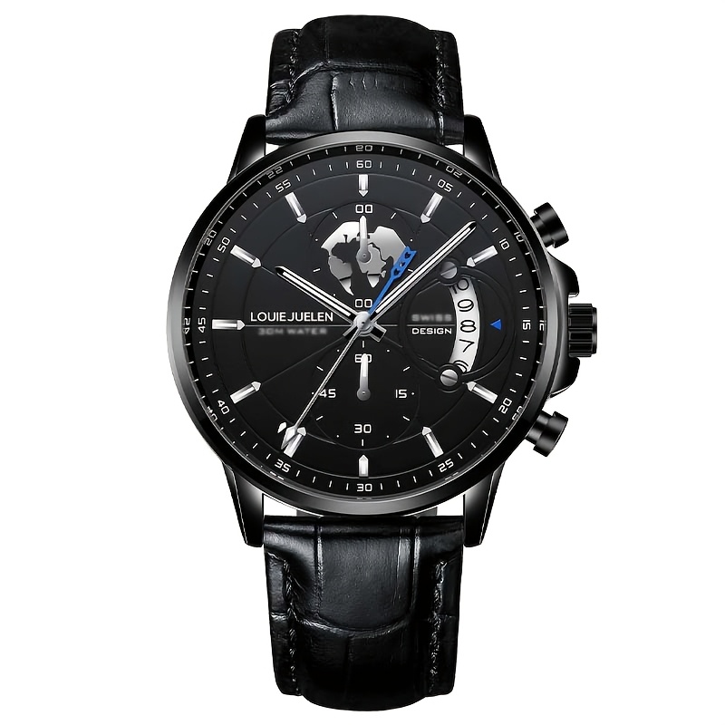 TEMU Montre-bracelet pour homme (Montre mécanique automatique) avec sous- transparents et marqueurs de chiffres romains, pile