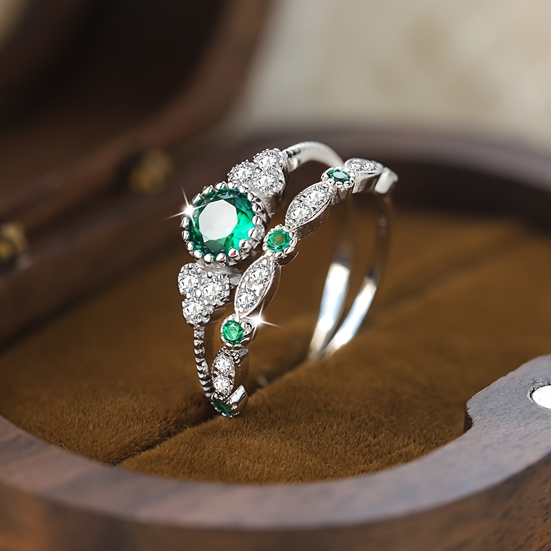 2pc Set of Artificial Crystal Rings — Versatile Gift for Women