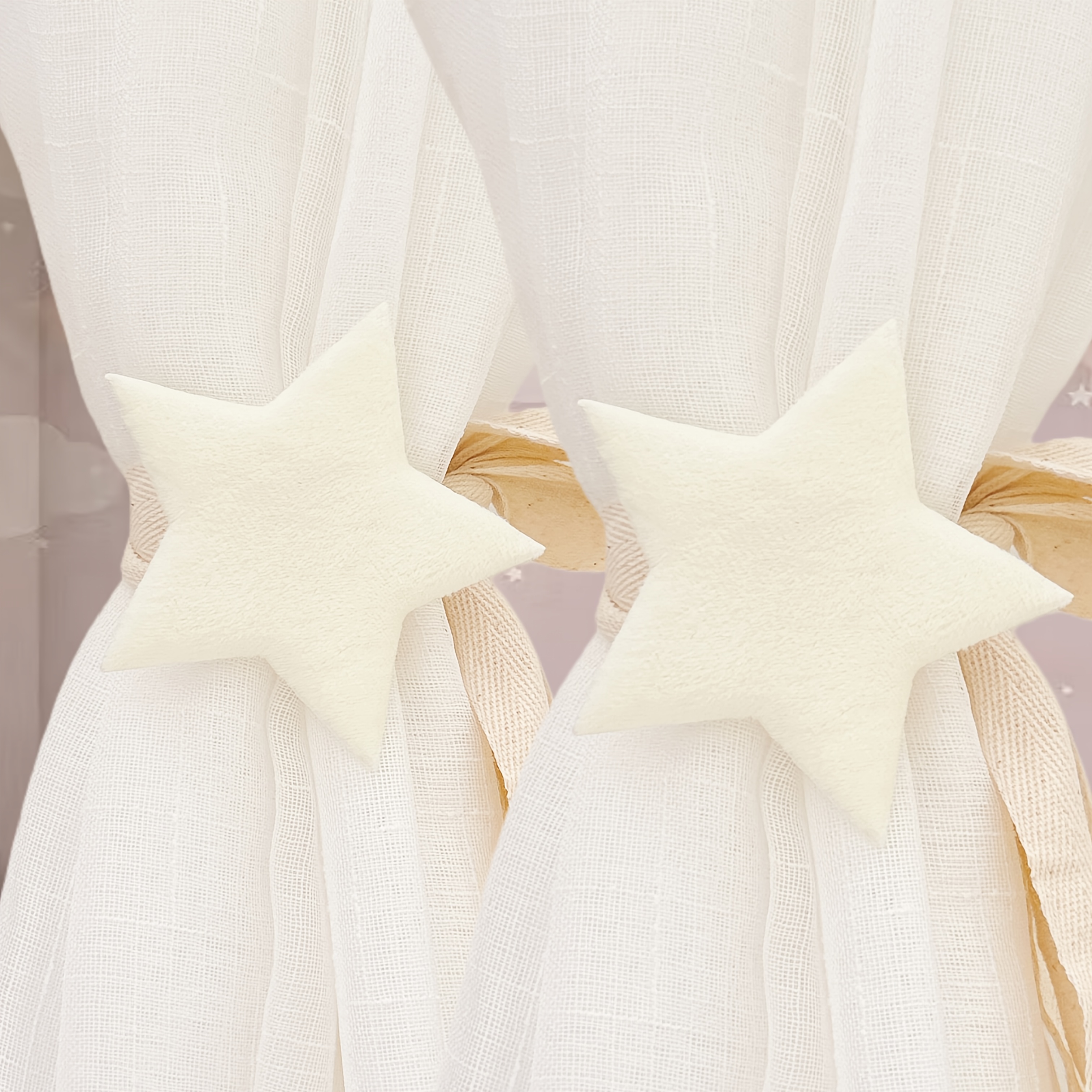 Big Star Curtains Tie-Back for Bedroom Drapes