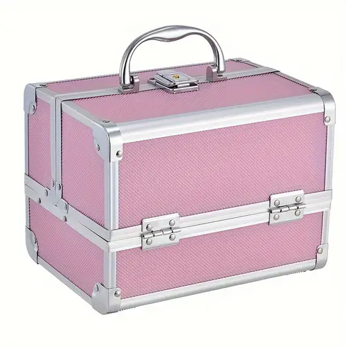 make up box portable aluminium alloy storage box large capacity with professional portable multi layer small tool box mothers day gifts mothers day gifts for mom