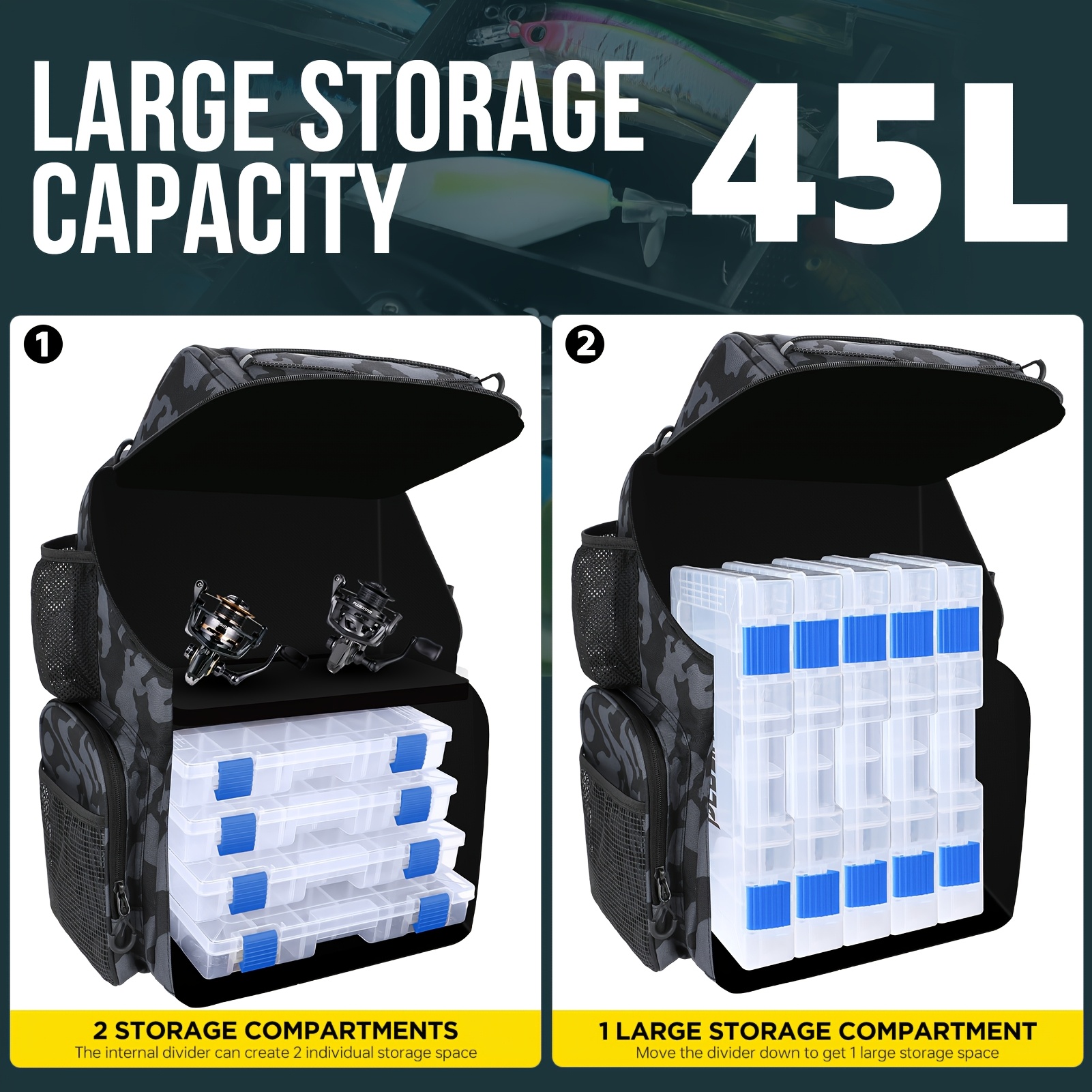 Sling Piscifun Tackle Backpack Fishing Tackle Box Fly Fishing Bag