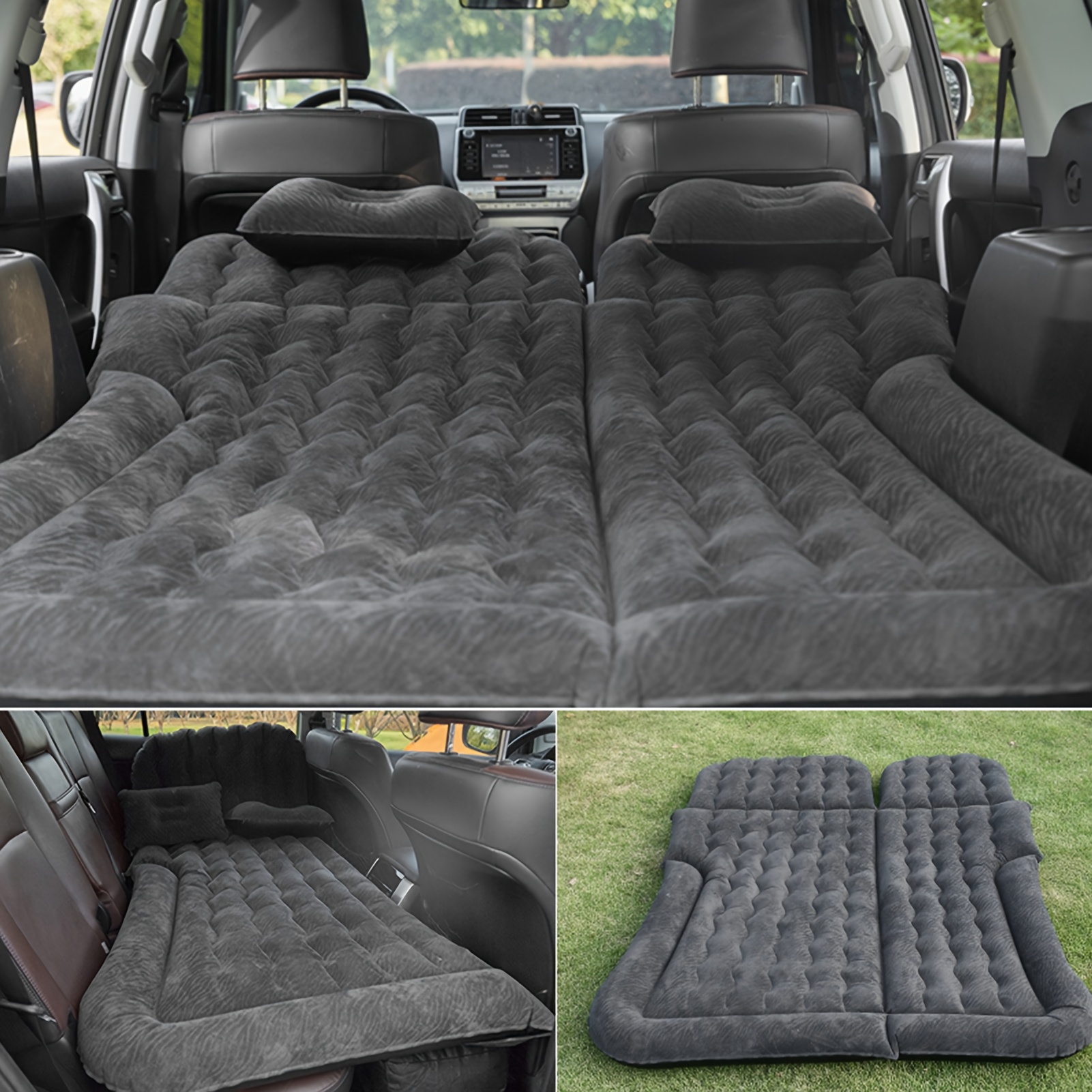 Black Car Inflatable Bed Suv Off-road Sedan 2-in-1 Travel Bed, Suitable For Outdoor Travel Camping, Easy To Carry