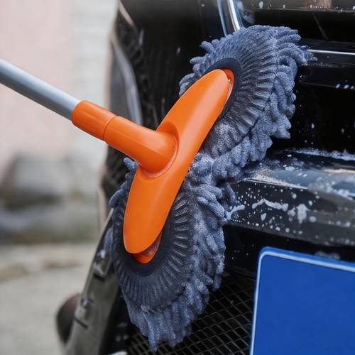herramienta de limpieza de chenilla de cabezal extensible con cepillos de fregado para detallado de automóviles y de , con mopa , sin batería