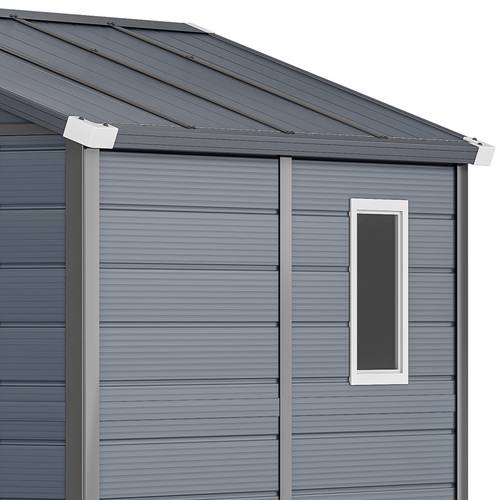 large 6 3x6 2ft heavy duty all weather storage shed with lockable door windows high quality garden bike lawn equipment or pet house galvanized ventilation system for outdoor backyard patio or garage organization easy assembly durable construction sturdy
