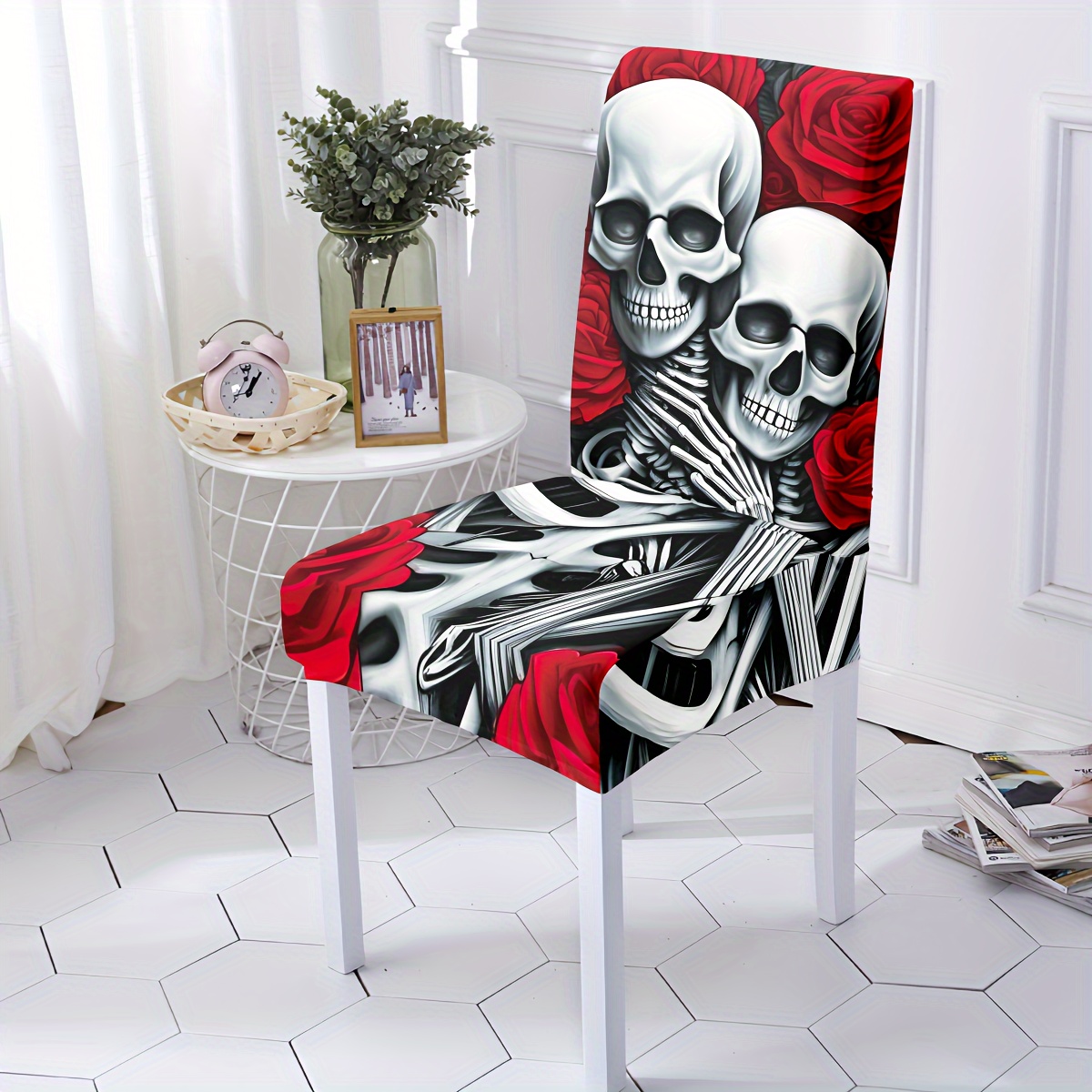 

4/6pcs Halloween Covers, Stretchable & , , Washable, , One- , For Dining , &