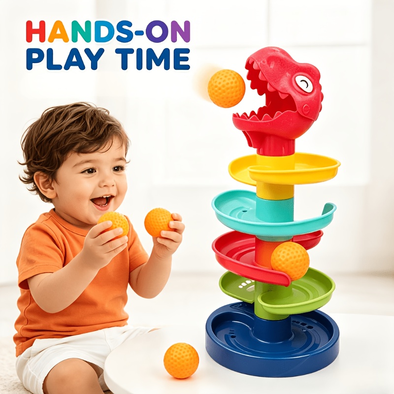 Multicolor Rolling Ball Tower & Track Set