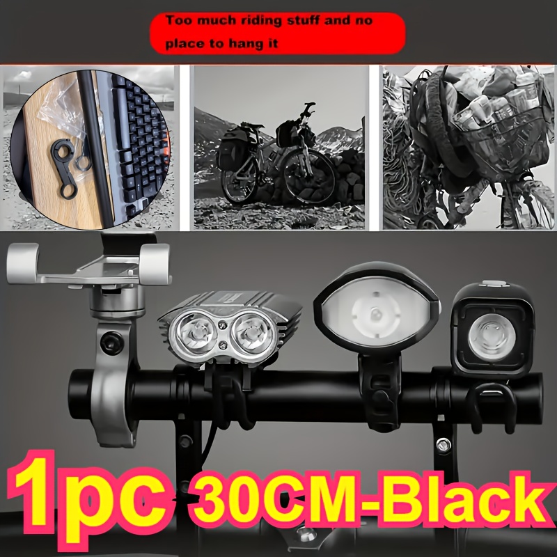 E-shop Fahrradlenkerverlängerung - Robuste Fahrradlampe Halterung, Werkzeuglose Installation, Geeignet für Rennrad, Mountainbike, Hybrid, Cruiser