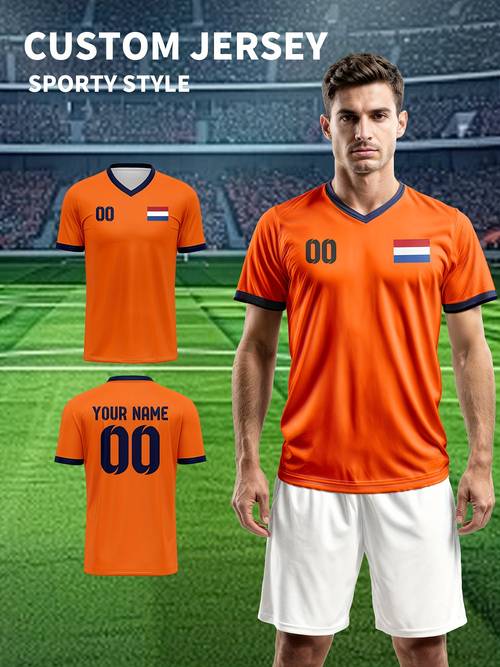 2025 ontwerpt zijn eigen shirts, heren club training v-hals voetbal tops met namen en gedrukt op de en achterkant, geschikt voor casual uitjes en feesten, comfortabel en pasvorm