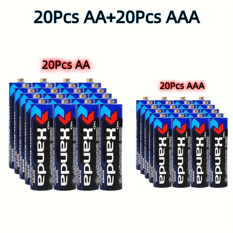 TEMU 40pcs, Aa+aaa Batteries, Aaa Batteries, Aaa And Aa Batteries, 1.5v Battery High-performance Power Batteries, With Long- For Electric Toys,