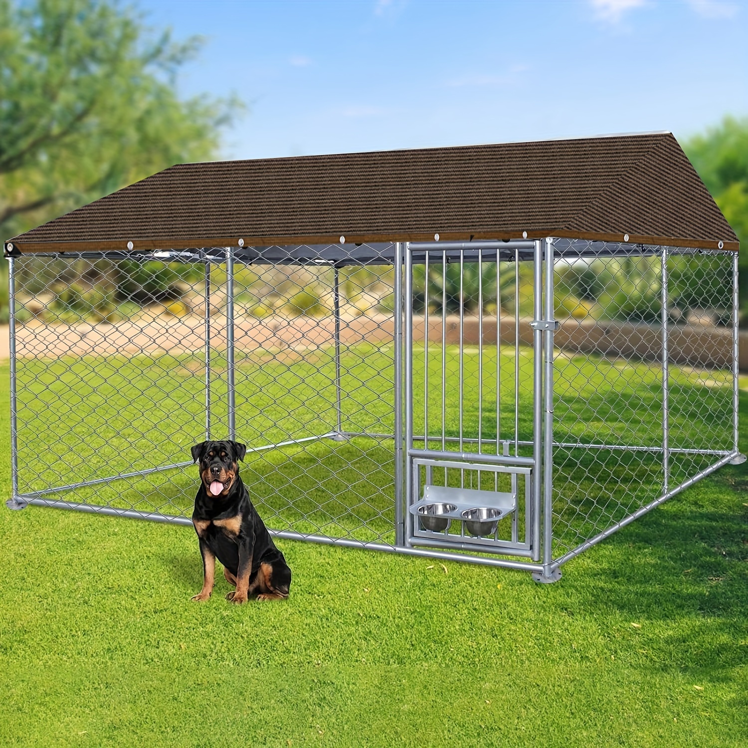 Alion Home UV Stable Dog Run Pet Kennel Shade Cover, Sunblock