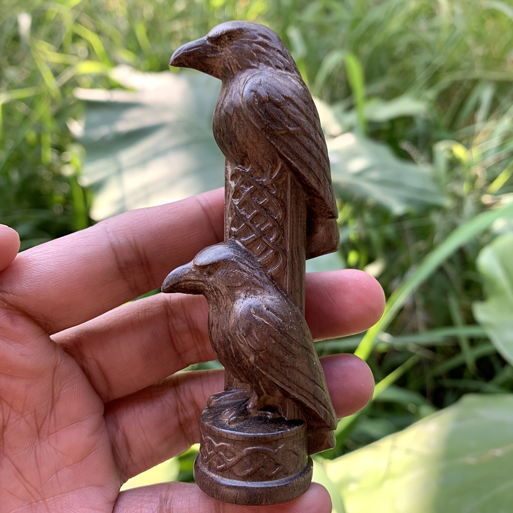 Image of Hand-carved Anime-themed Totem - 3.8-inch Hand-carved Wood Sculpture, Anime Statue For / Desk Decor, Wood Carving Gift For Collectors & Anime Fans (anime Totem Suitable For)