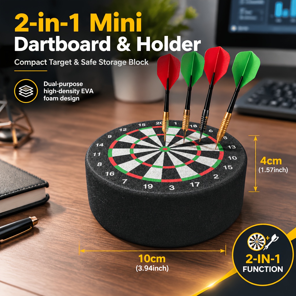 2-In-1 EVA Dartboard And Target Plate, Home Training Tool