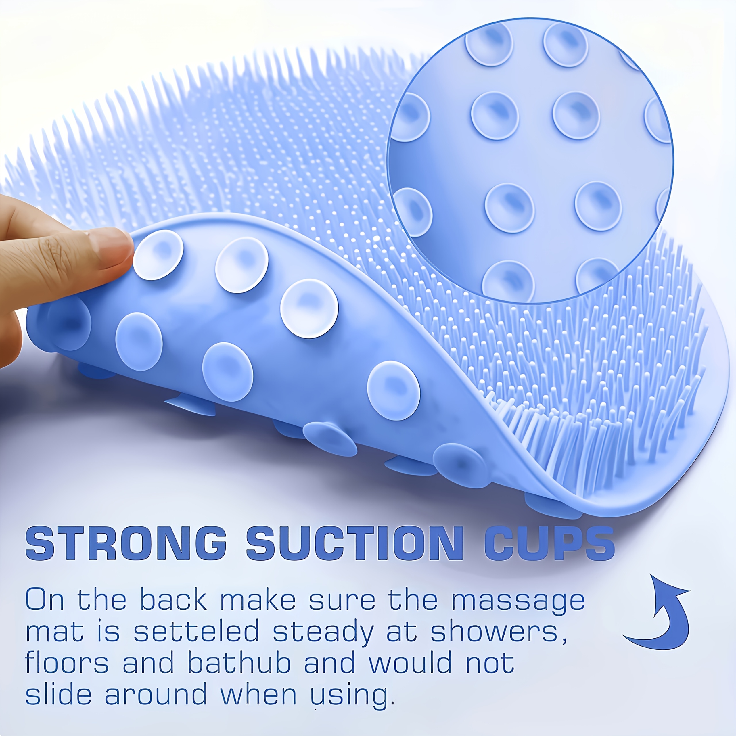 4pcs Comfortable Massage Mat and Loofah Set