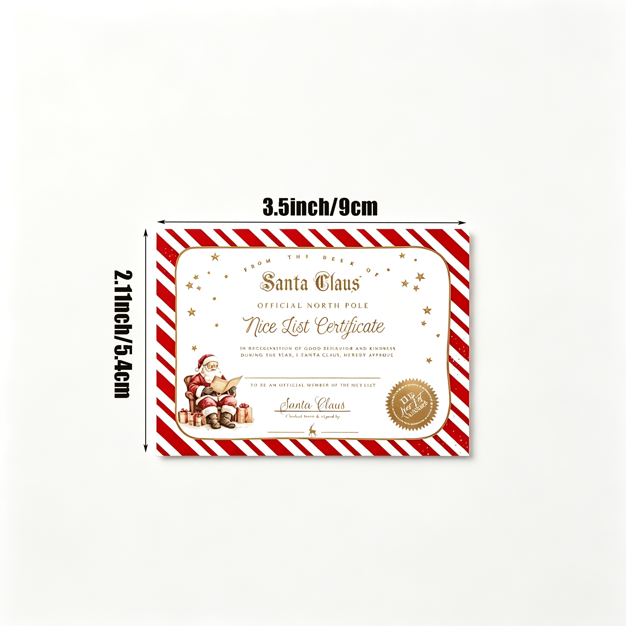 TEMU Certificat de Liste de Gentils pour Noël, 23 ou 46 pièces, Récompenses de Bon Comportement sur le Thème du Père Noël, Fournitures de de Fête du
