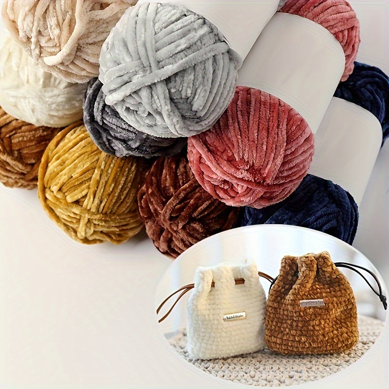 1pc Chenille Wool Thread Thick Thread Warm Soft Comfortable Yarn Knitting  Crochet Yarn Hand Knitted Line Velvet Yarn 100 Polyester Fiber Stick Needle  Scarf Thread 100g, Check Out Today's Deals Now