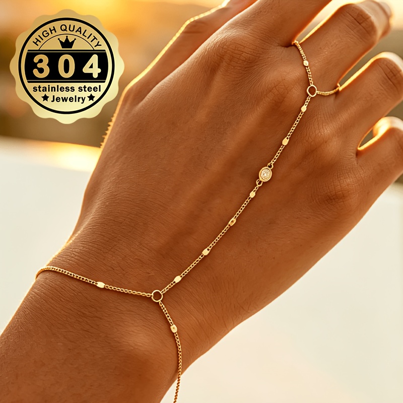 Women's Interlocking Bracelet in 304 Stainless Steel