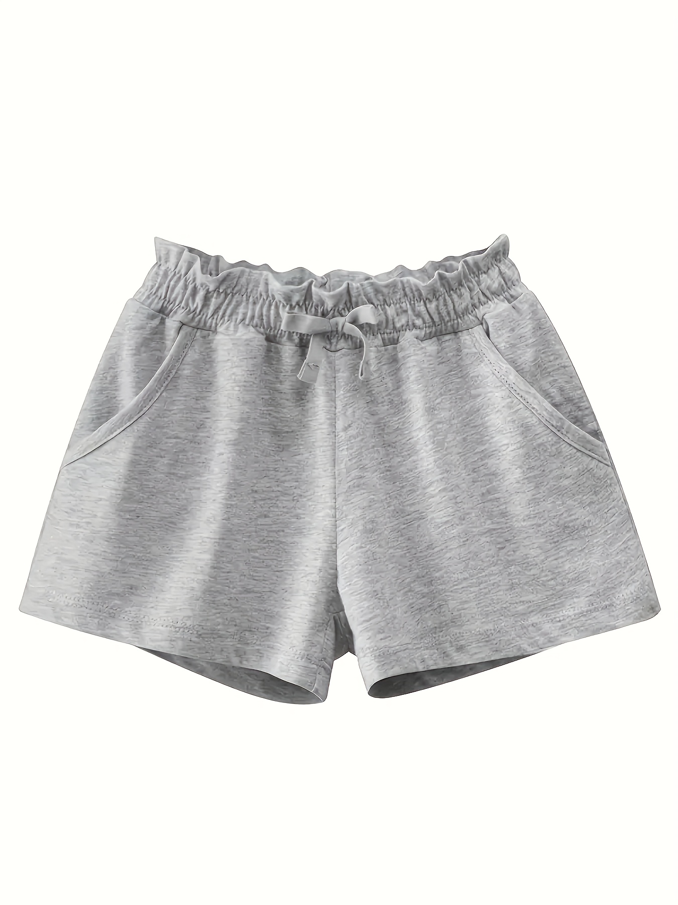 Girls Basic Cotton Shorts, Solid Color Summer Casual Shorts, Comfortable And Soft