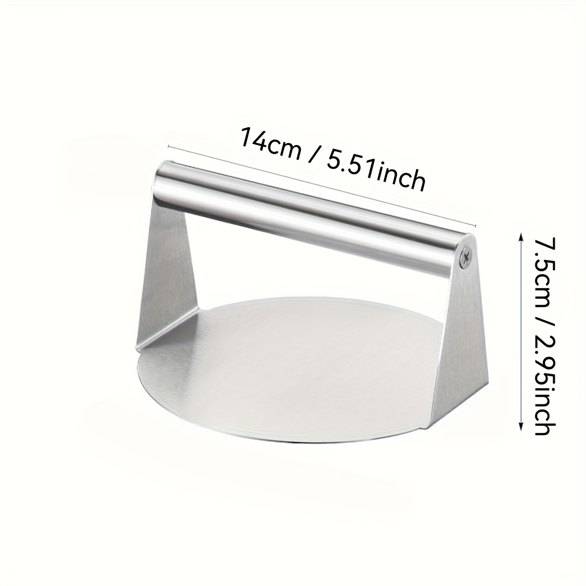 Image of Stainless Steel Hamburger Patty Press, 14cm Burger Patty Maker, Round Steak Patty Press, Grill Patty Press For Filling , Sliders, Regular Beef , Kitchen Bbq Tool, Grill Kitchen Accessory