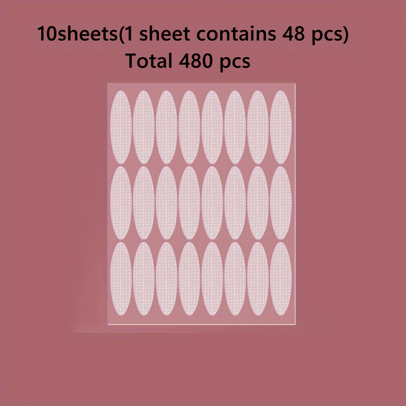 96/240/480pcs Invisible Double Eyelid Lift Strips - Self-adhesive Fiber Eye Tapes For Hooded, , Uneven Mono-eyelids, Instant Eyelid Transformation, And Long-lasting Results