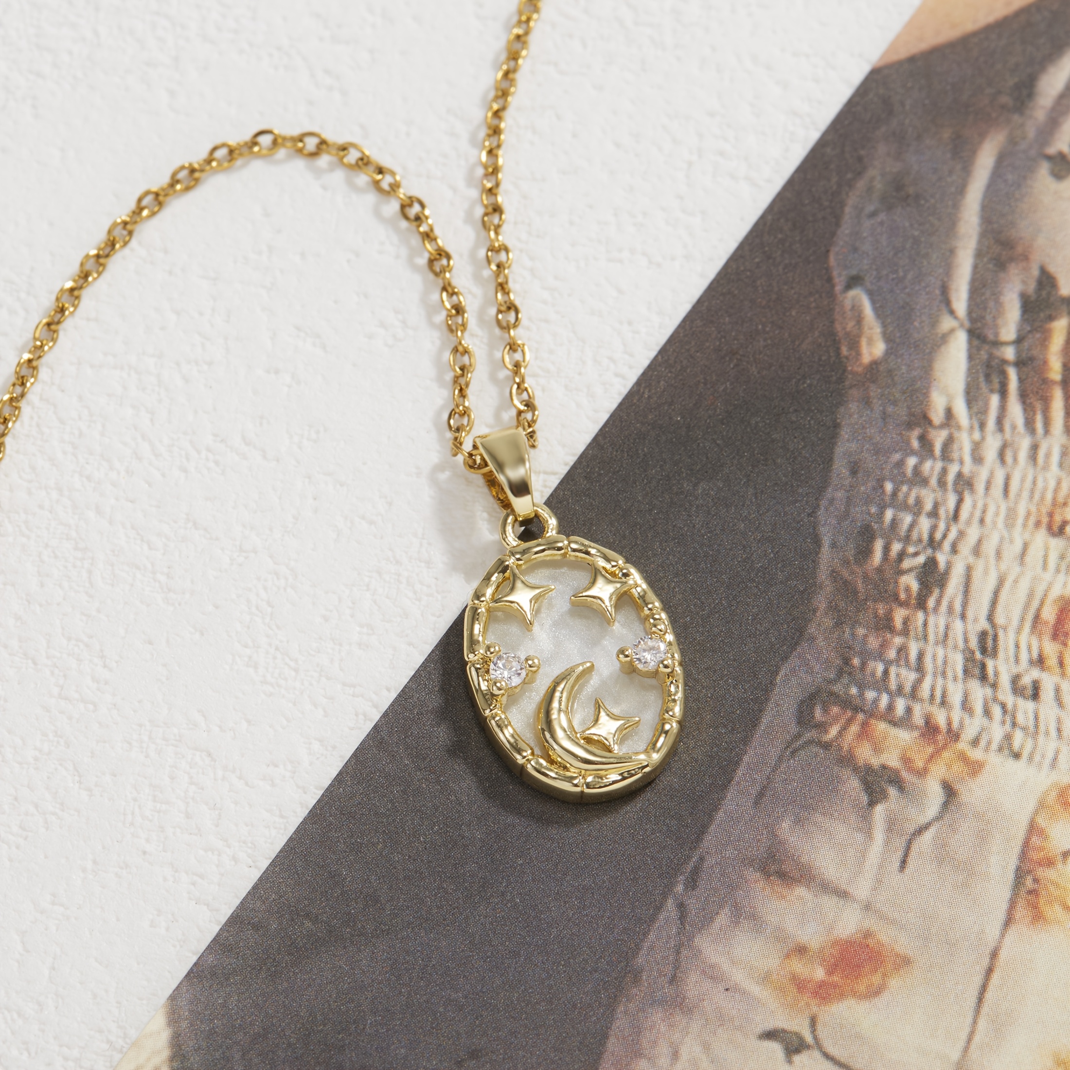 E-shop 1 Stück LNCHRAN Himmelskette – Hypoallergener 304L Edelstahl-Kettenanhänger, elegante Alltags- und Party-Schmuck für jeden Anlass,