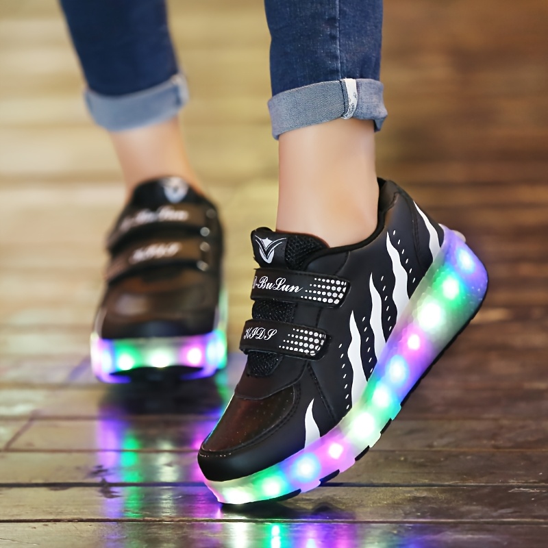 Kids LED Roller Skate Shoes – Glow In Dark Wheels, Light Up Sneakers For Boys & Girls