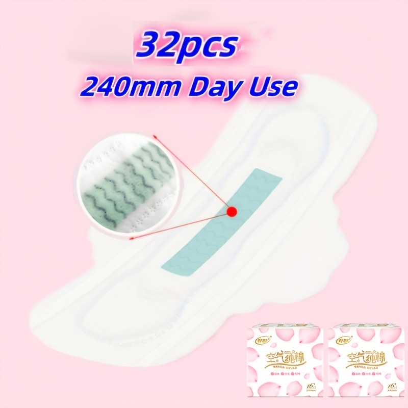 Image of [32pcs Adult ] Absorbent For Menstrual, Disposable And Unscented, Pure Daily , Daily , Women Pad, 240mm