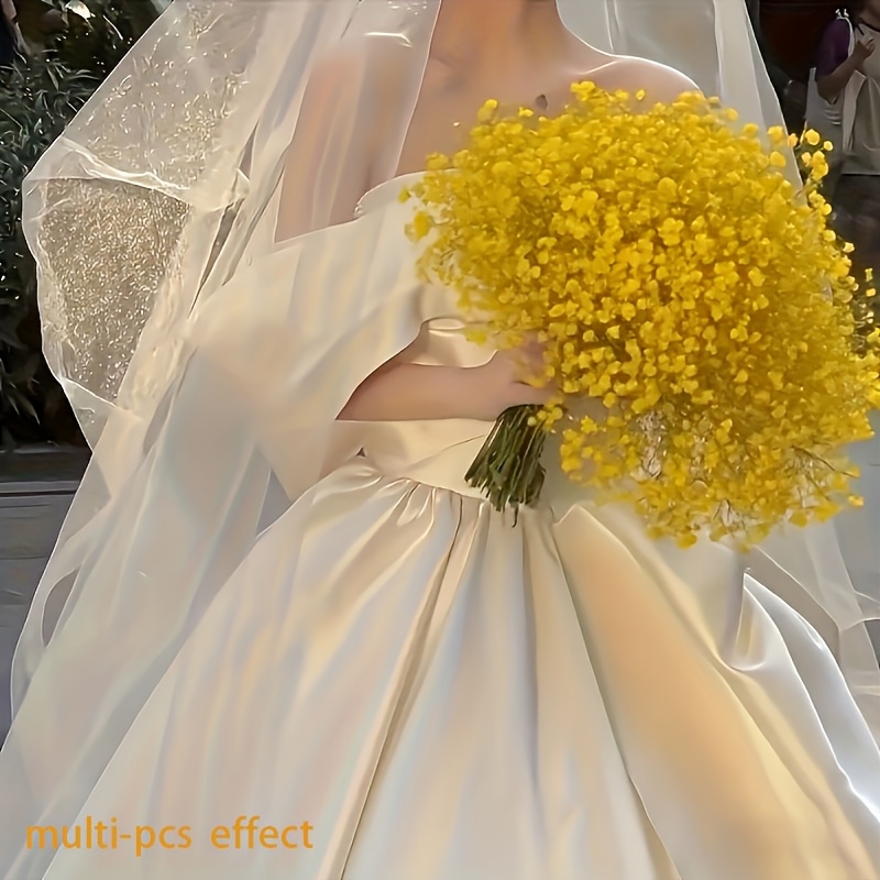 300 Blumen = 10 Schne Knstliche Gelbe Blumen, Lebendige Knstliche Blumen  fr die Auendekoration * fr Zuhause, Hof, Hotel, Garten, Terrasse,  Hochzeitsdekoration, Weihnachten, Halloween, Herbst- ...