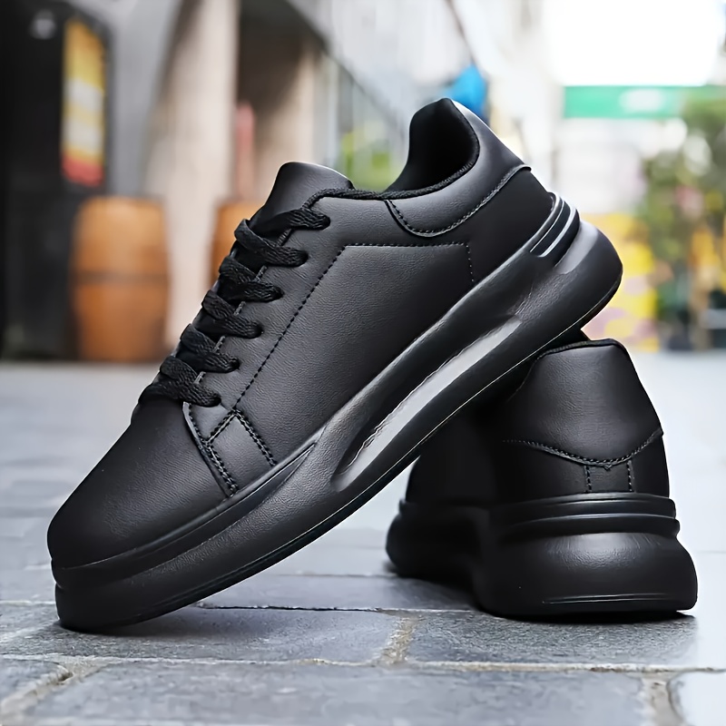 Zapatillas Hombre Suela Gruesa Zapatillas Negras Casuales Para