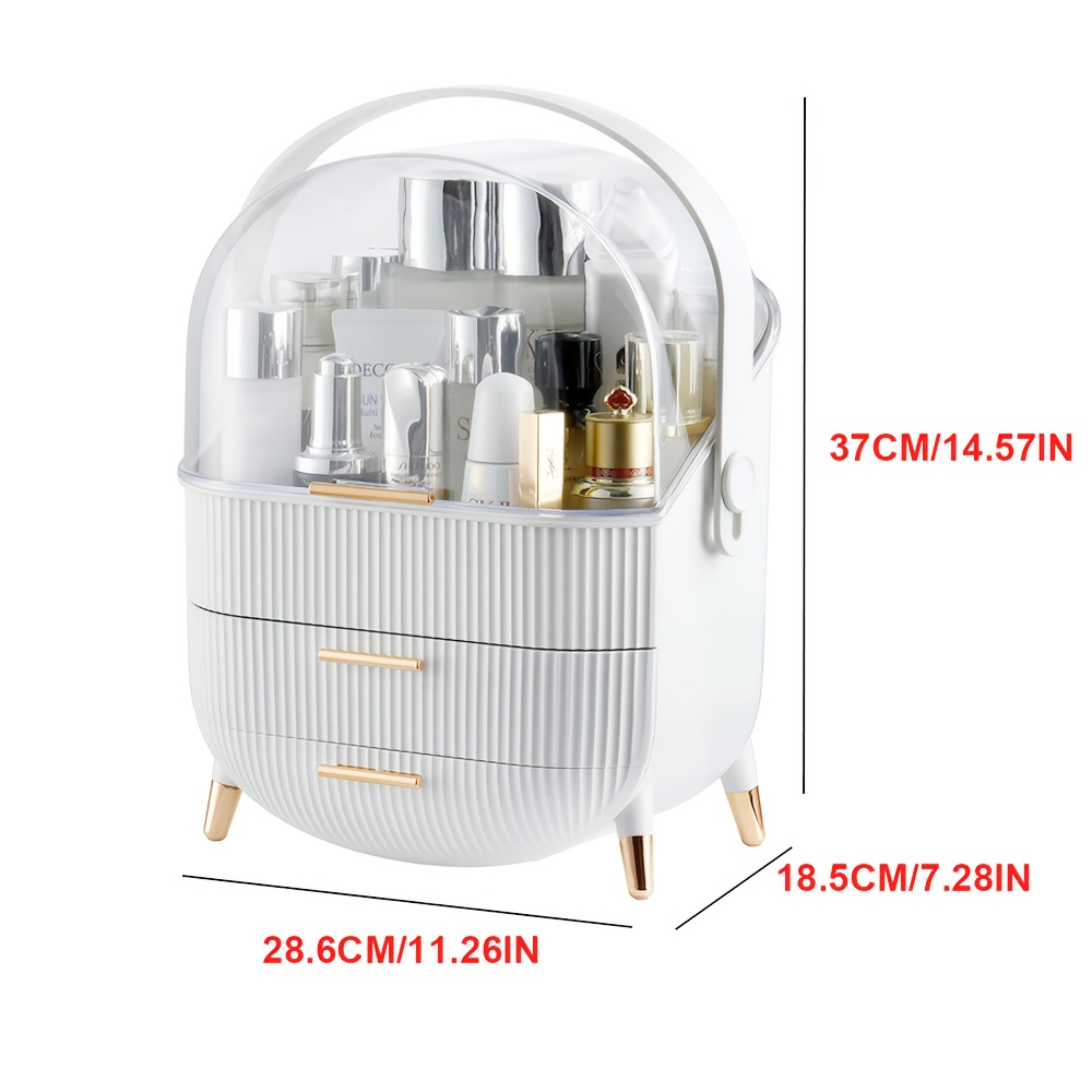E-shop Stylischer Kosmetik-Organizer aus Acryl – 35L Mehrstöckige Desktop-Aufbewahrungslösung für Make-up, Schmuck und diverse Gegenstände, Staubdichte