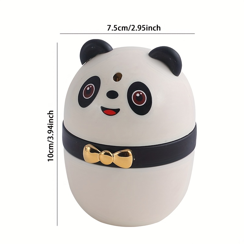 Image of Toothpick Box Small Panda Toothpick Box Automatic Pop-up Household Creative Cute Cartoon Toothpick Jar Plastic Toothpick Holder