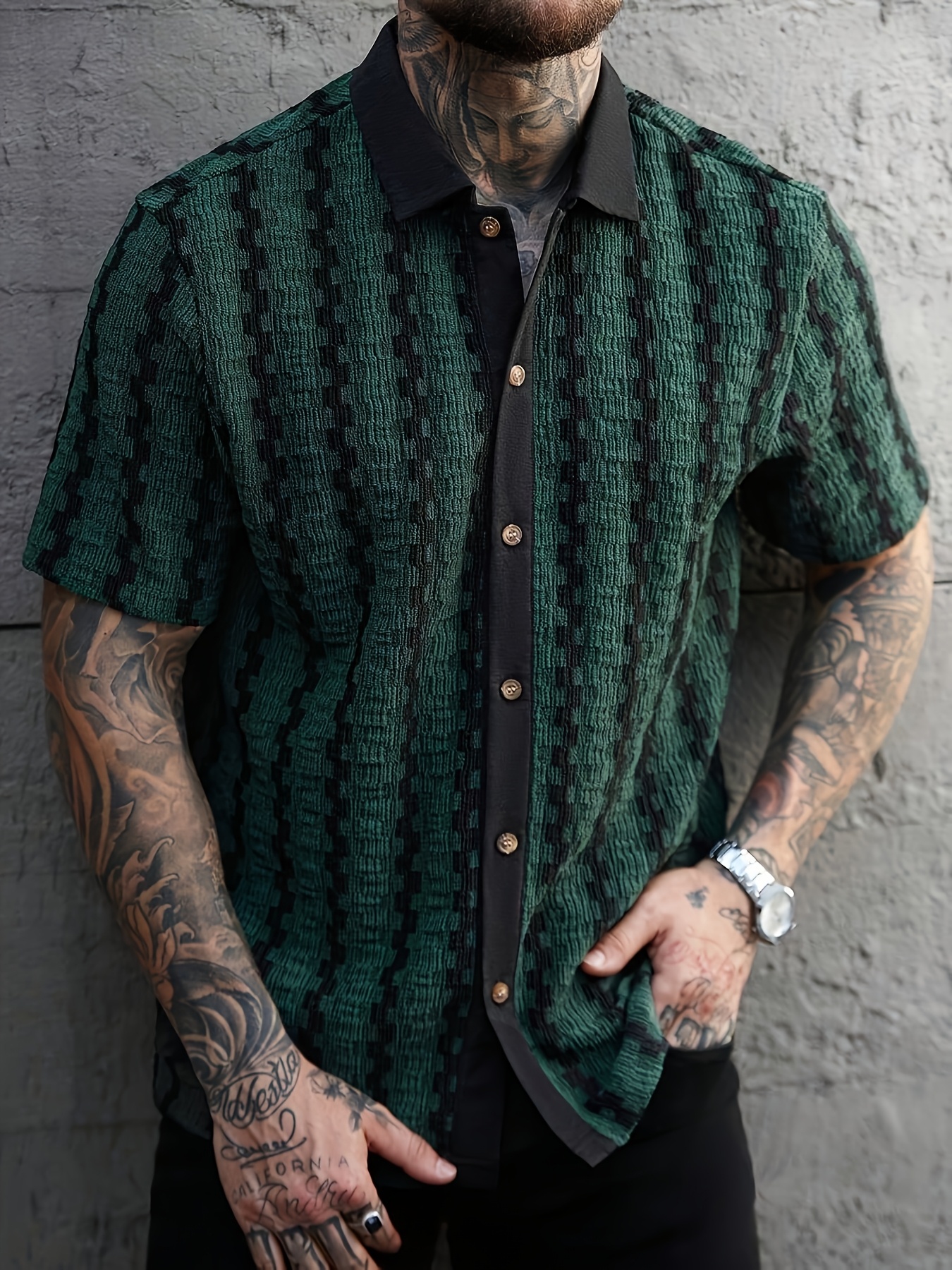 stylish shirts for men sold on Temu United States