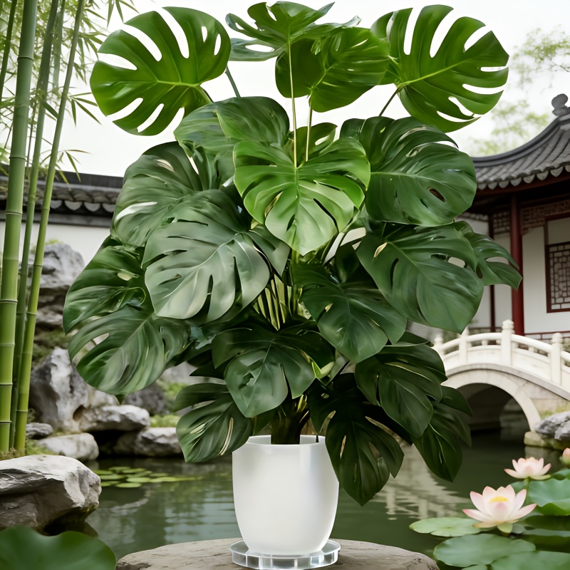 1 Planta Grande de Alta Calidad, Adecuada para Jardines, Interiores, Cabañas, Navidad, Día de San Valentín, Año Nuevo, Pascua, Halloween, Acción de Gracias, Día Nacional de la Libertad | Verde Realista, Exhibición de Piso a Techo CAI444