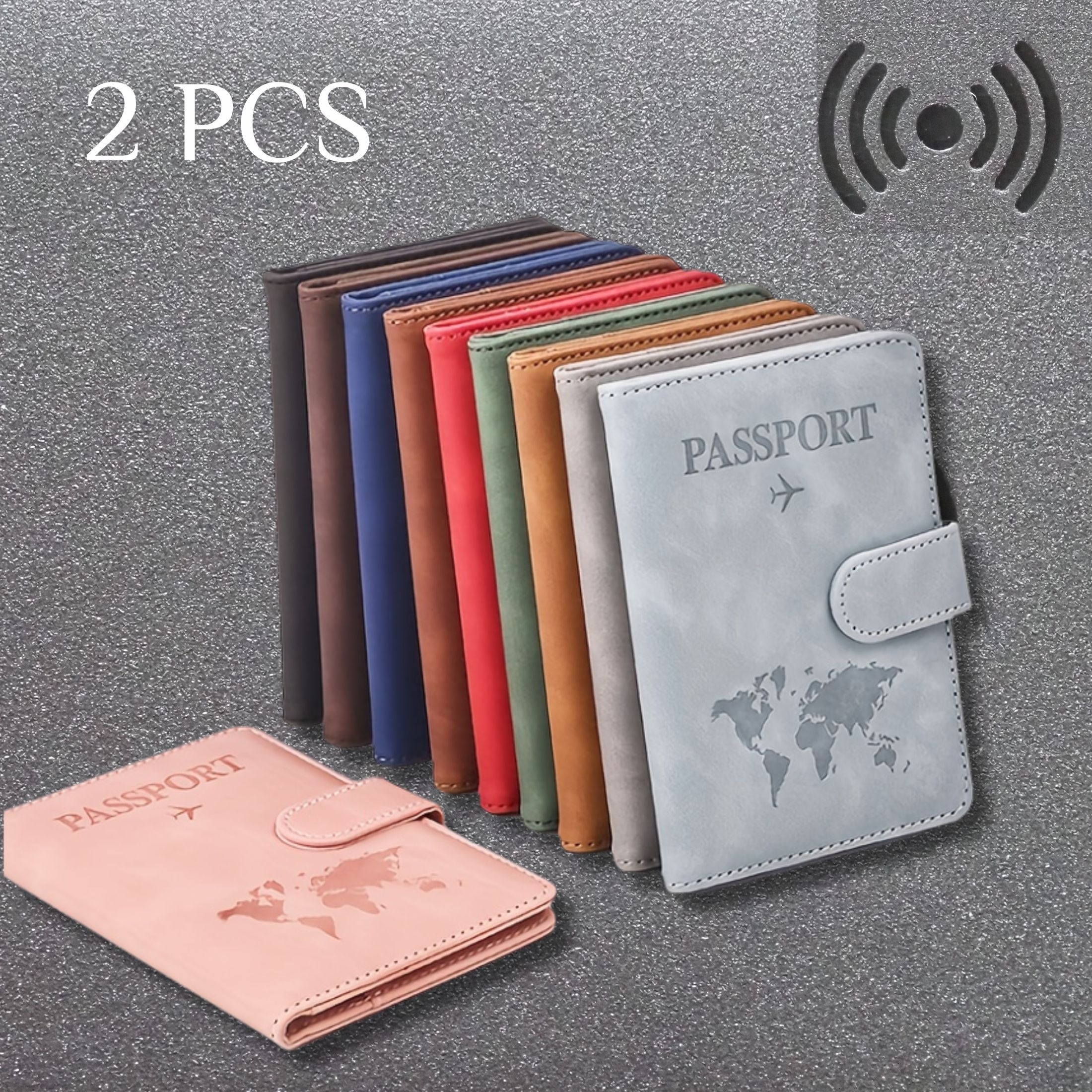 

Two-piece Combination Set Rfid Anti-theft Brush Id Bag, Travel Passport Holder