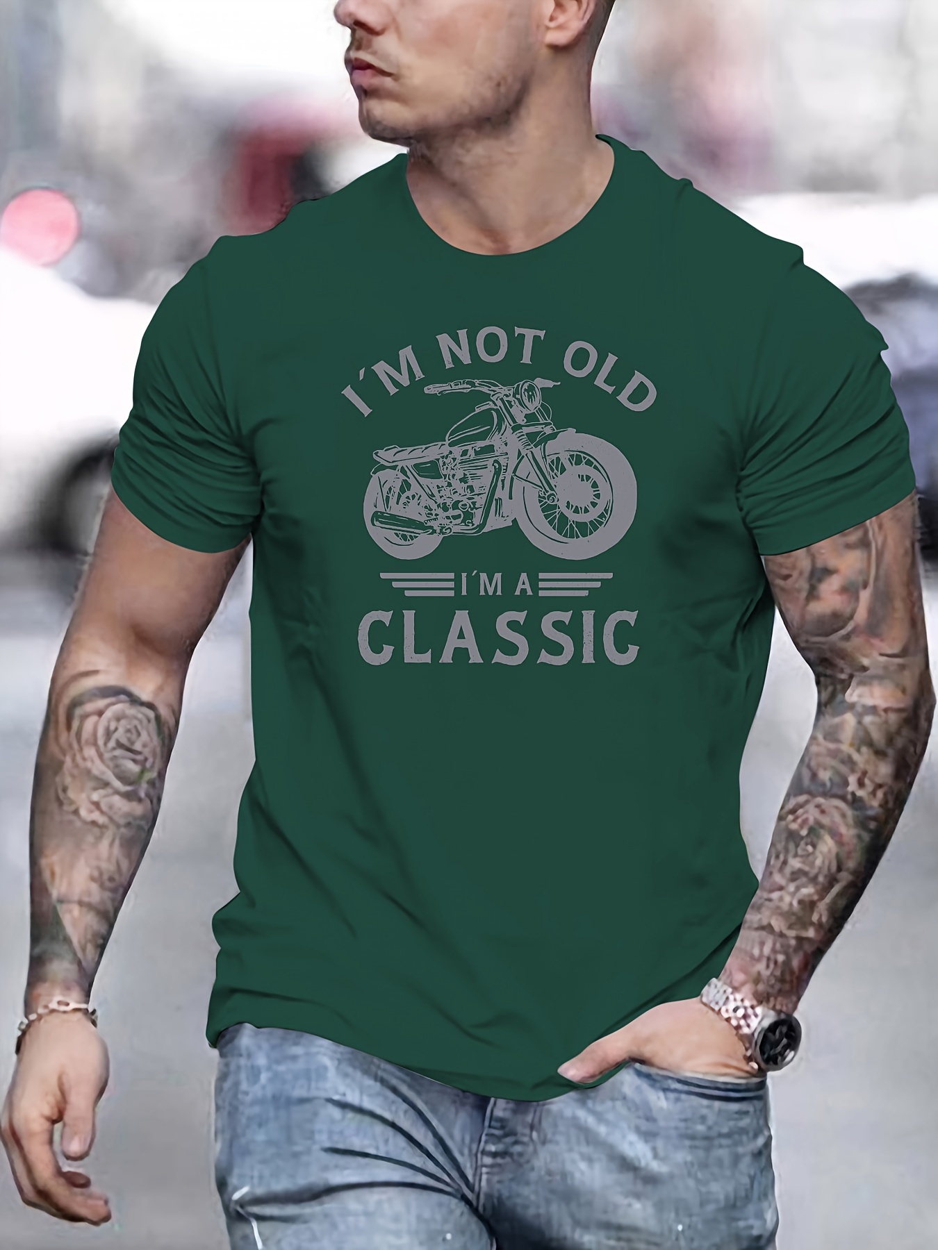 T-shirt homme en pur coton coupe ample décontracté classique_voghion.com