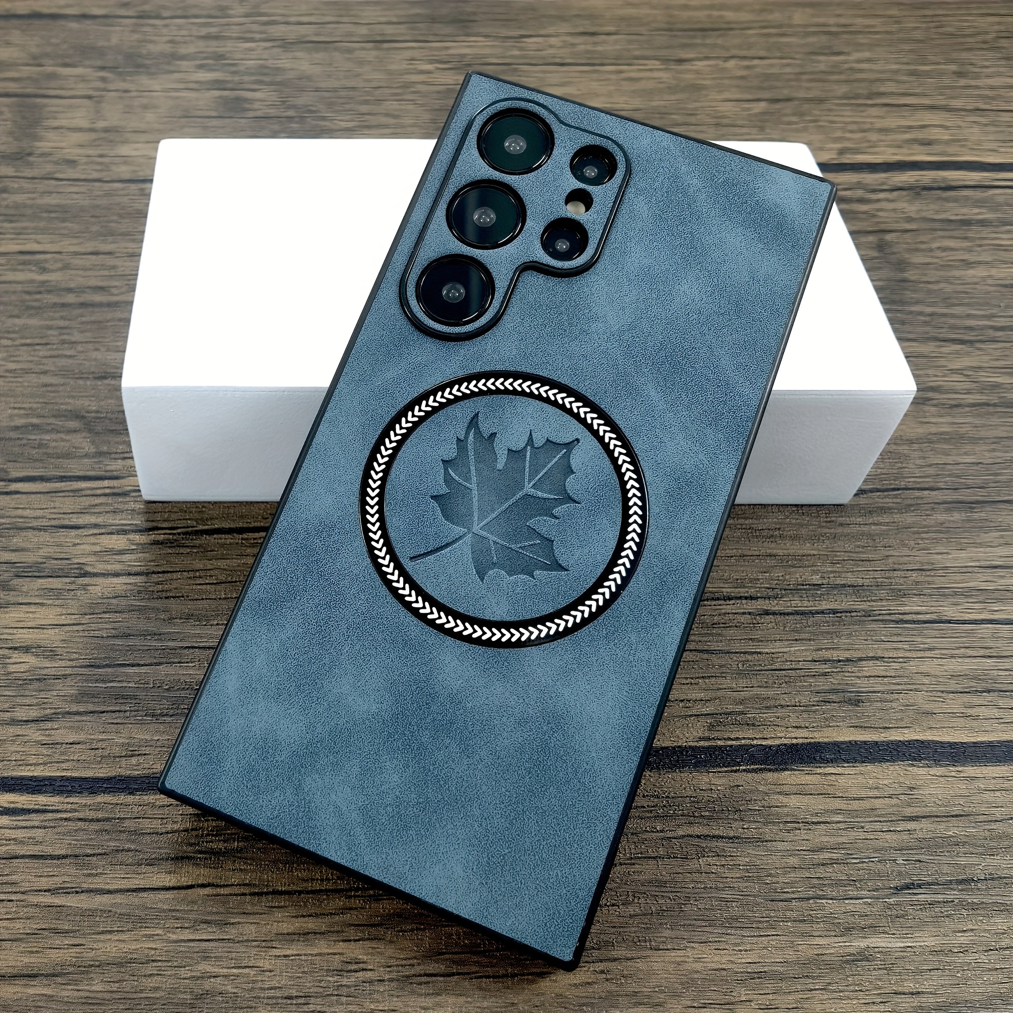 étui téléphone : coque de luxe en simili cuir pu pour galaxy s25 s24 s23 s22 s21 note 20   s25ultra s24ultra s23ultra, avec adsorption magnétique, charge   fil,   confortable Détails du produit 1