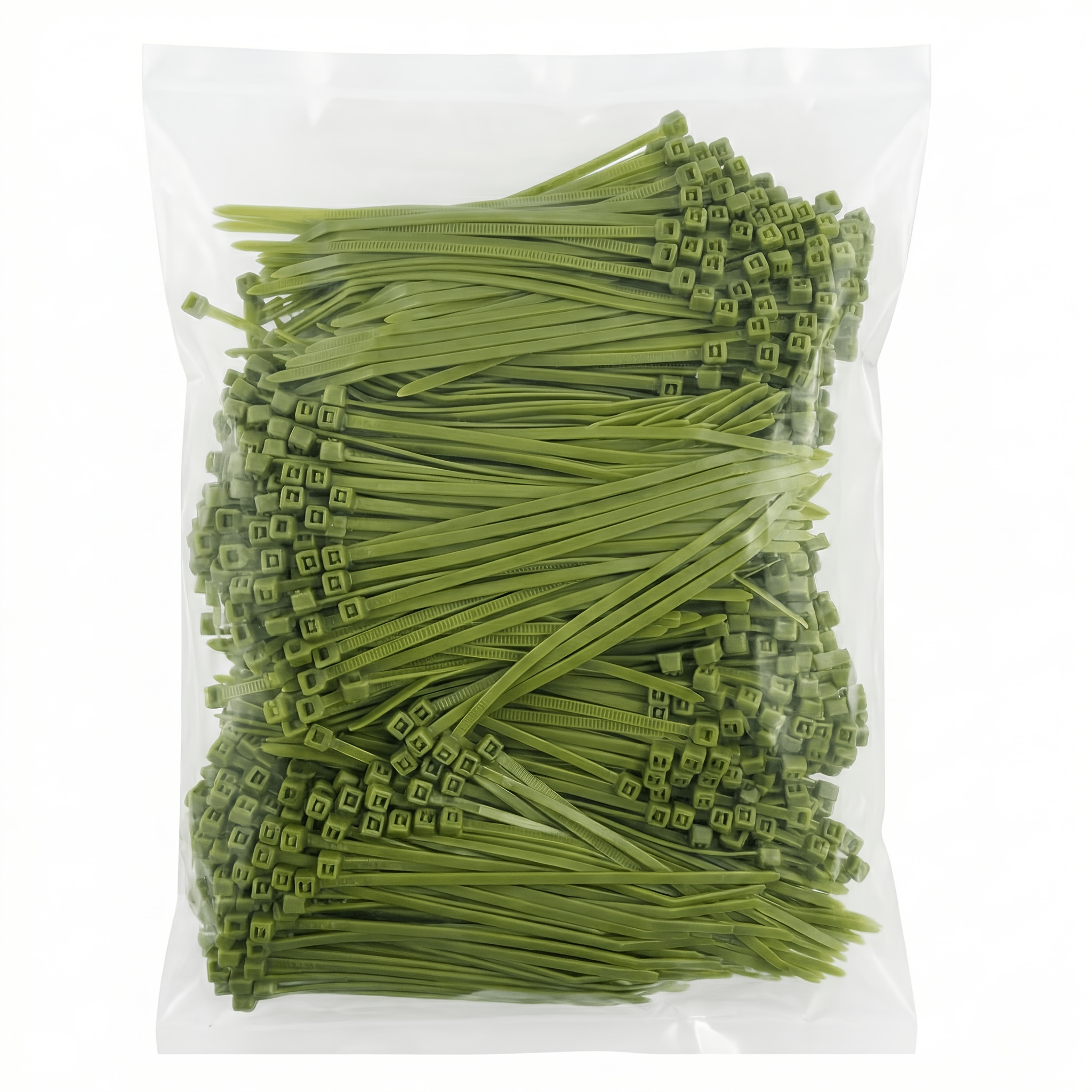 TEMU 1000pcs 100mm/4in X 3mm Green Nylon Cable Ties, Self-locking Zip Ties Bulk Pack For Cable Management & Garden Use, Strong Plastic Wire Ties For