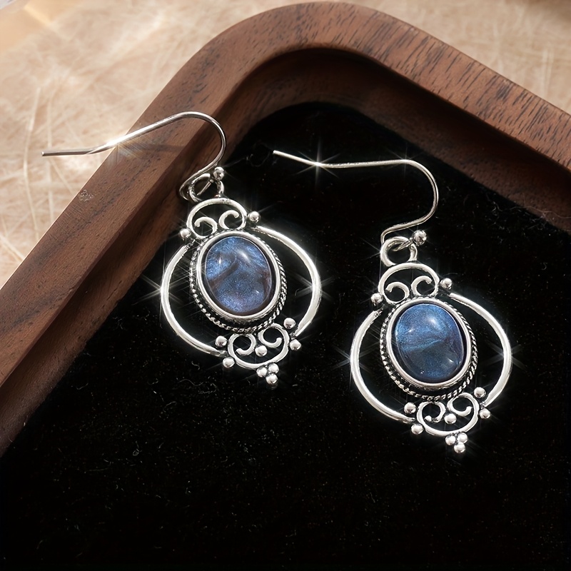 Image of Bohemian Handmade Hollow Pattern Pendant Earrings For Women's Jewelry, Suitable For Daily Vacation Parties, Gift For Mothers