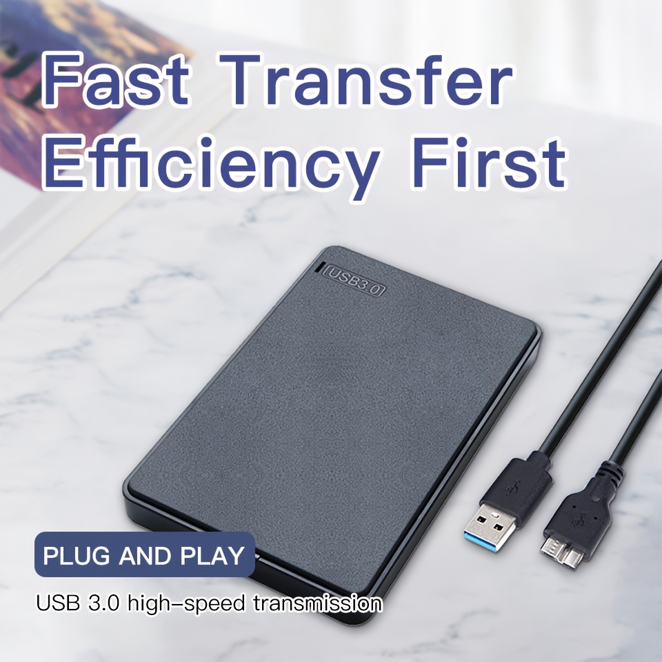 Visokoučinkoviti USB 3.0 vanjski HDD, 2,5-inčni premium mobilni tvrdi disk - Izvrsna izrada, stabilan i izdržljiv, kompaktan i prijenosni, brz prijenos velikih količina podataka, neophodan za fotografe, kompatibilan s više sustava