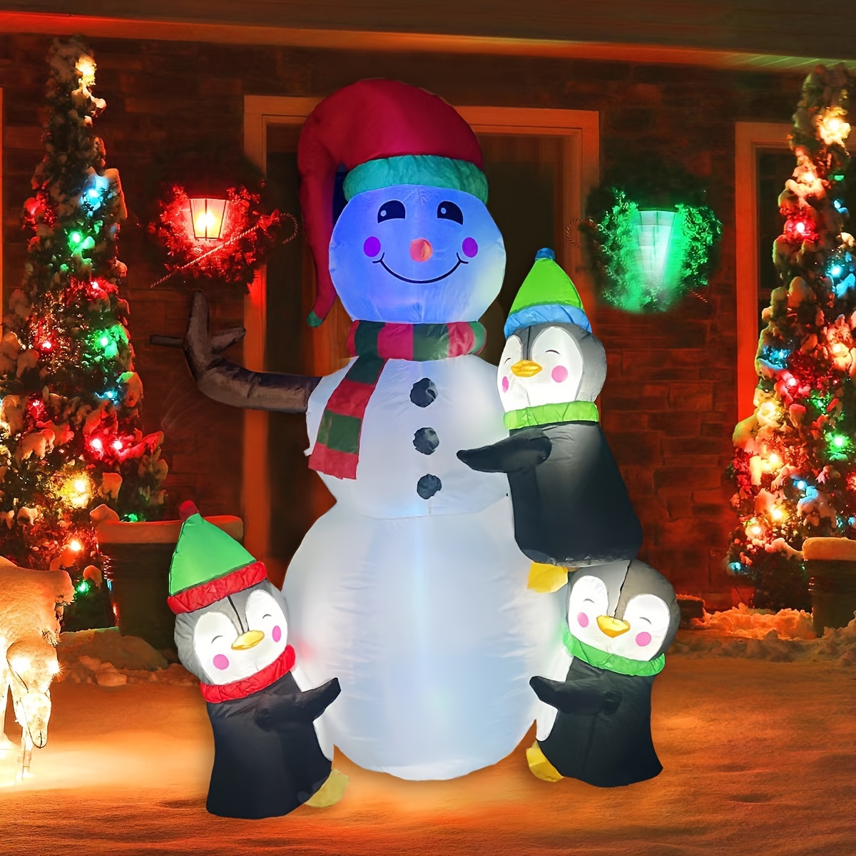 雪だるま クリスマス イルミネーション 照明 ライト LED 飾り付け 電飾 