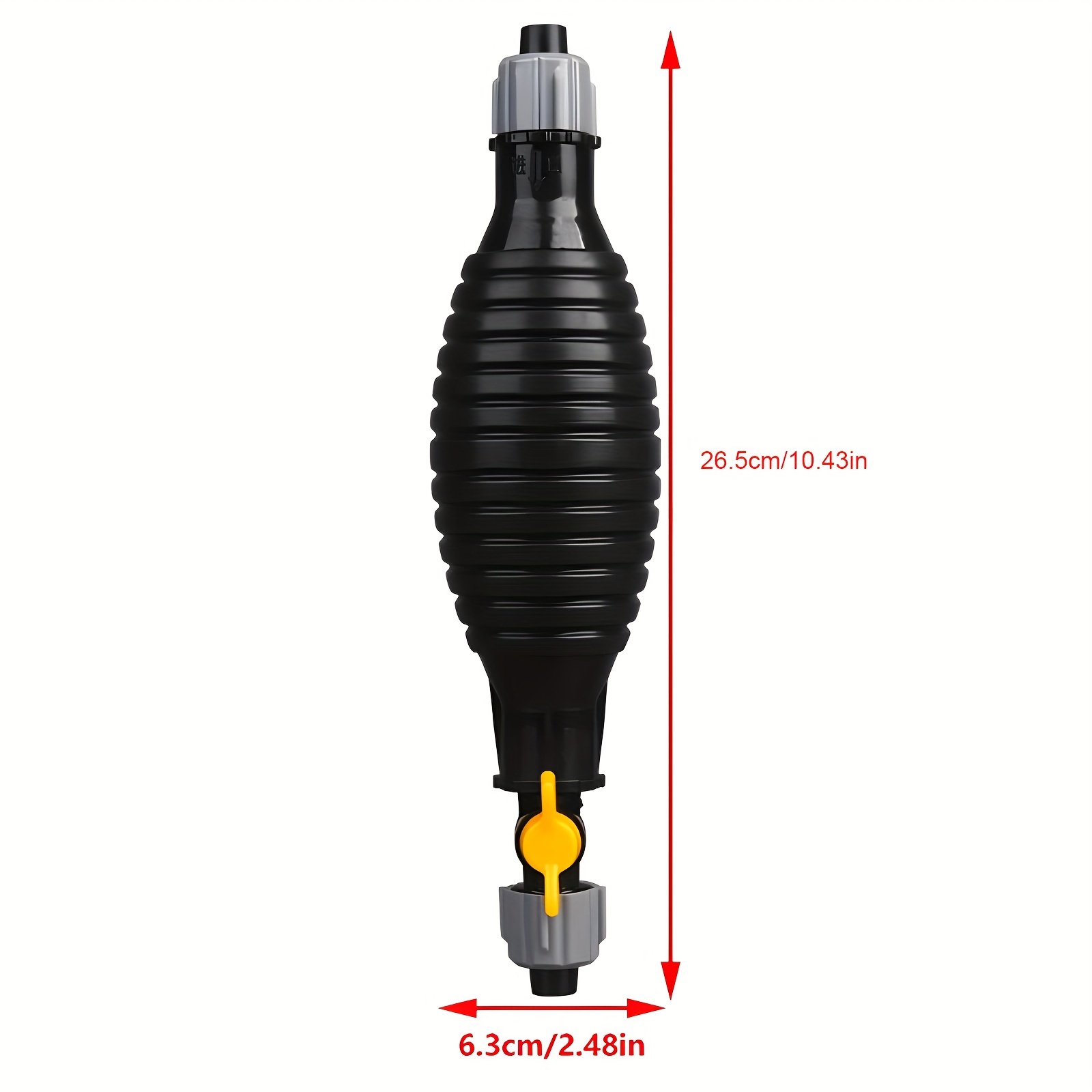 Image of High-pressure Manual Fuel Pump With Valve - Durable Eva Material, Anti-theft Design For Cars & Motorcycles, Easy-to-use Hand Fuel Transfer Pump