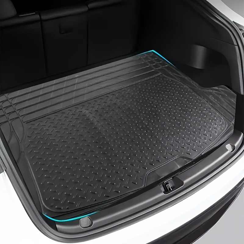 

1pc Pvc Car Trunk Liner, Anti-slip Cargo Mat With Grid Cutting For Vehicle Protection, And Easy To Clean