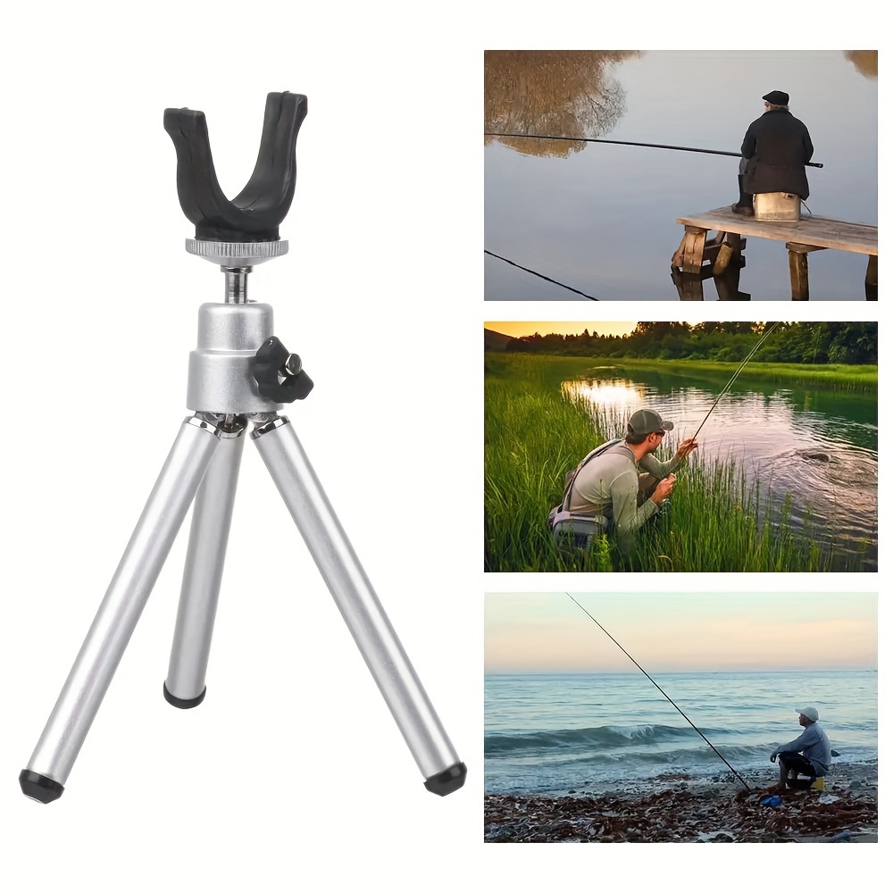 

1pc Aluminum Alloy Fishing Rod Tripod, Retractable And Foldable Fishing Rod Holder, Length Winter Fishing Gear