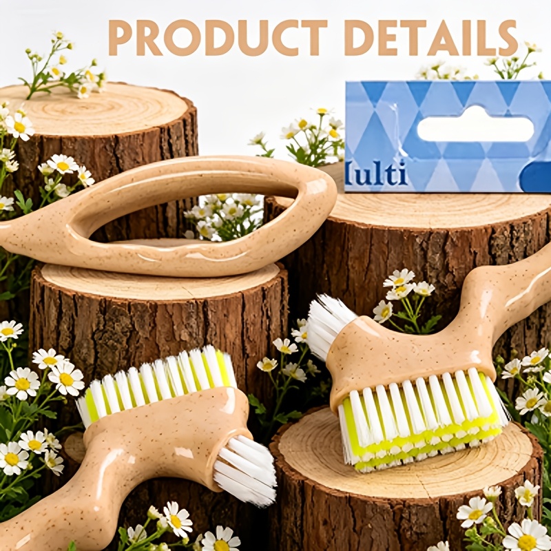 Double-Sided Denture Cleaning Brush with Ergonomic Handle